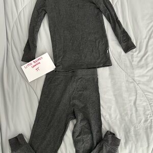 Little Sleepies Kids Pajama Set - Dark Gray